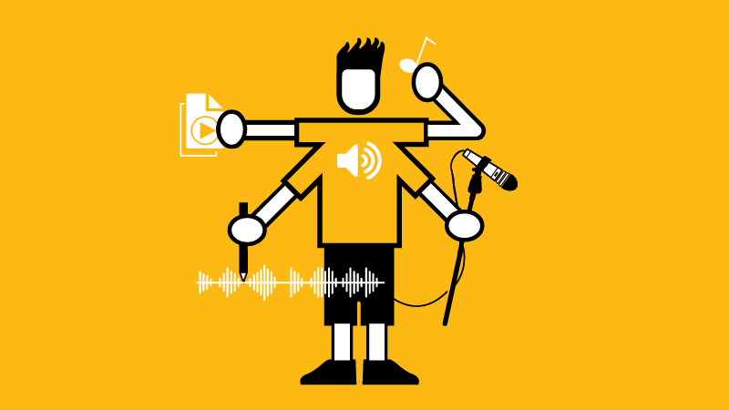 Illustration of a sound assistant