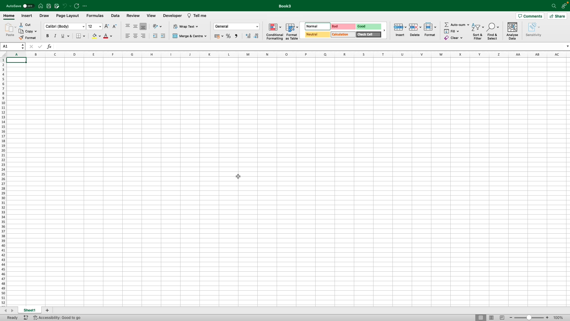 Microsoft excel tab open